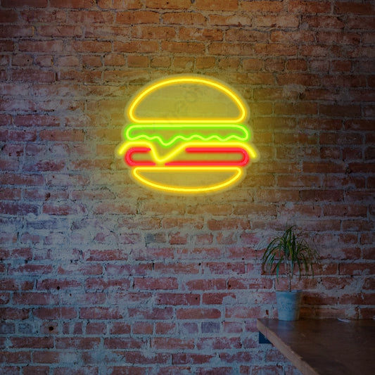 Hamburger Neon Licht